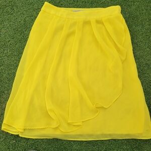 H&M Yellow Mini Layered Skirt